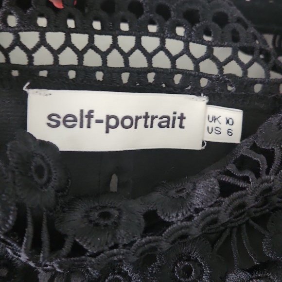 Self-Portrait Black Lace Off-Shoulder Jumpsuit - Picture 7 of 9